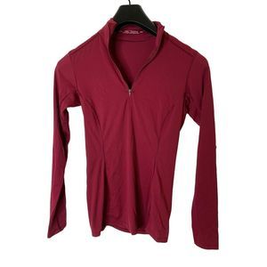 Arc'Teryx 1/4 zip jacket pullover maroon burgundy women's size XS